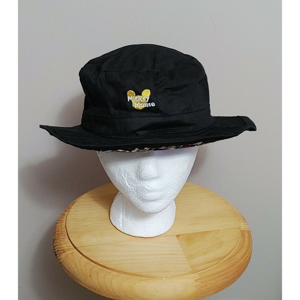 Disney Mickey Mouse Bucket Hat Kids  Size Black Sun Hat